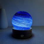Illuminated Blue Galaxy Crystal Ball Night Light
