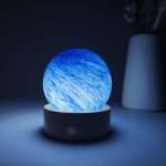 Illuminated Blue Wave Crystal Ball Night Light