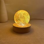 Illuminated Gold Galaxy Crystal Ball Night Light