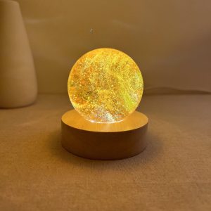 Illuminated Gold Galaxy Crystal Ball Night Light