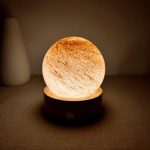 Illuminated Orange Moon Crystal Ball Night Light