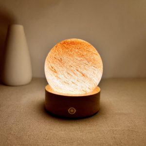 Illuminated Orange Planet Crystal Ball Night Light