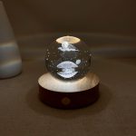 Illuminated Planet & Moon Crystal Ball Night Light