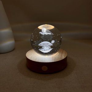 Illuminated Planet & Moon Crystal Ball Night Light